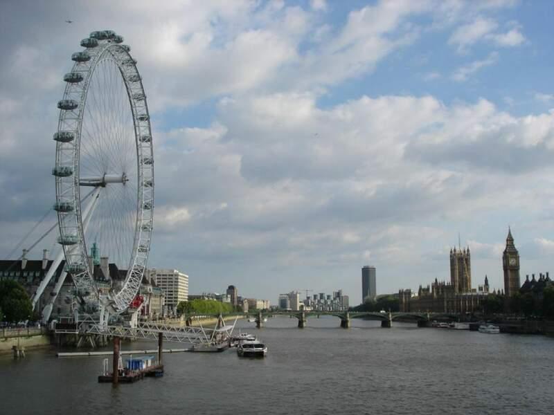 London Eye, la grande roue du millénaire, à Londres (Grande-Bretagne).