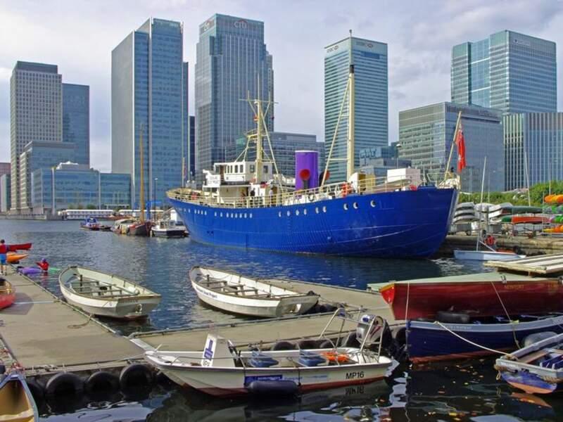 Canary Wharf, à Londres (Grande-Bretagne).